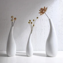 Японский стиль Современная ваза белая керамическая Цветочная ваза, домашний декор нордическая кривая столовая ваза для цветов