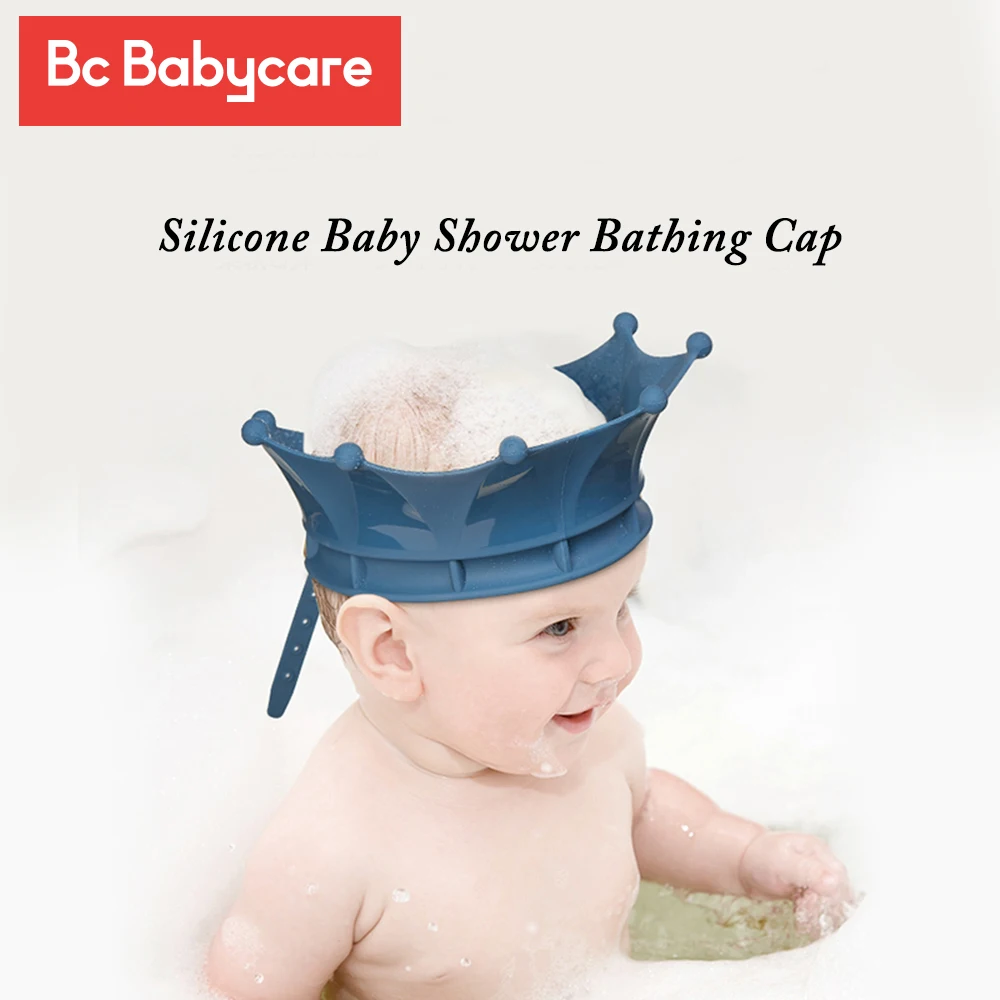 BCBabycareBabyShowerCapSiliconeShowerBathingHatAdjustable