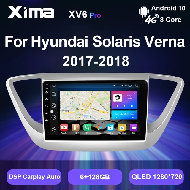 $101.94 XIMA XV6 Pro Car Radio Multimedia Video Player Android 10 WIFI Dsp 2din dvd Carplay Auto For Hyundai Solaris 2 Verna 2017-2020