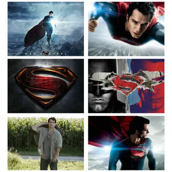 

250GSM Paper Card Moive Moive Batman VS Superman Fight For Justice LOGO Bleeding Science Photography PostCard DIY Painted