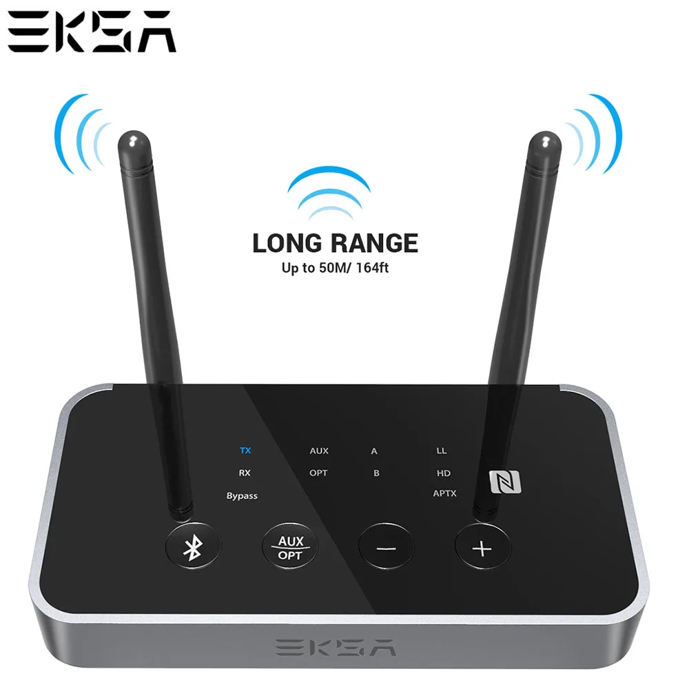 EKSA ET04 3 в 1 Bluetooth 5 0 аудио передатчик приемник CSR8675 адаптер оптический/3 мм AUX/SPDIF для