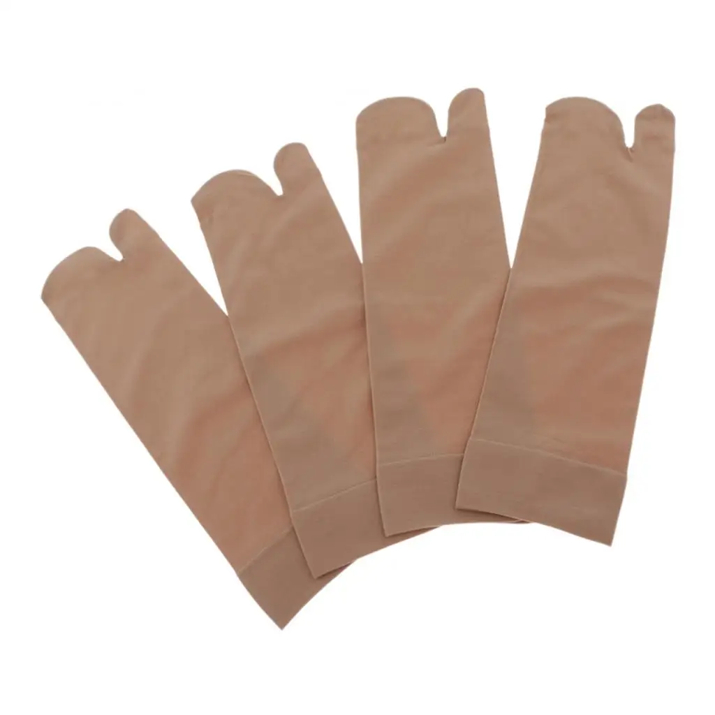 2 Pairs Women Mens Silky Tabi Socks Non Slip Ankle Breathable Crew Socks