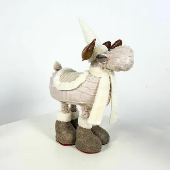 

Mini Deer Figure Christmas Doll Toys Xmas Reindeer Home Party Decoration Gift