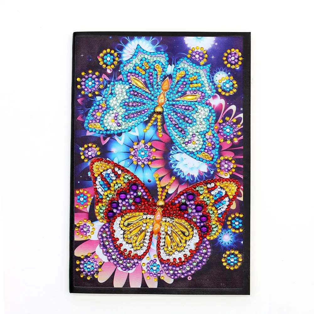 

Diamond Painting Notebook Special Shape Flower Mandala Butterfly Animal Cross Stitch Embroidery Round Beads A5 64 Pages NB13