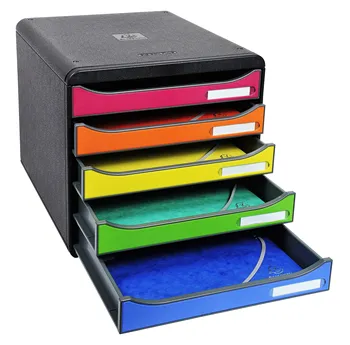 

Cash BOX individual 5 drawers BIG BOX PLUS Grey mouse/Green Lemon