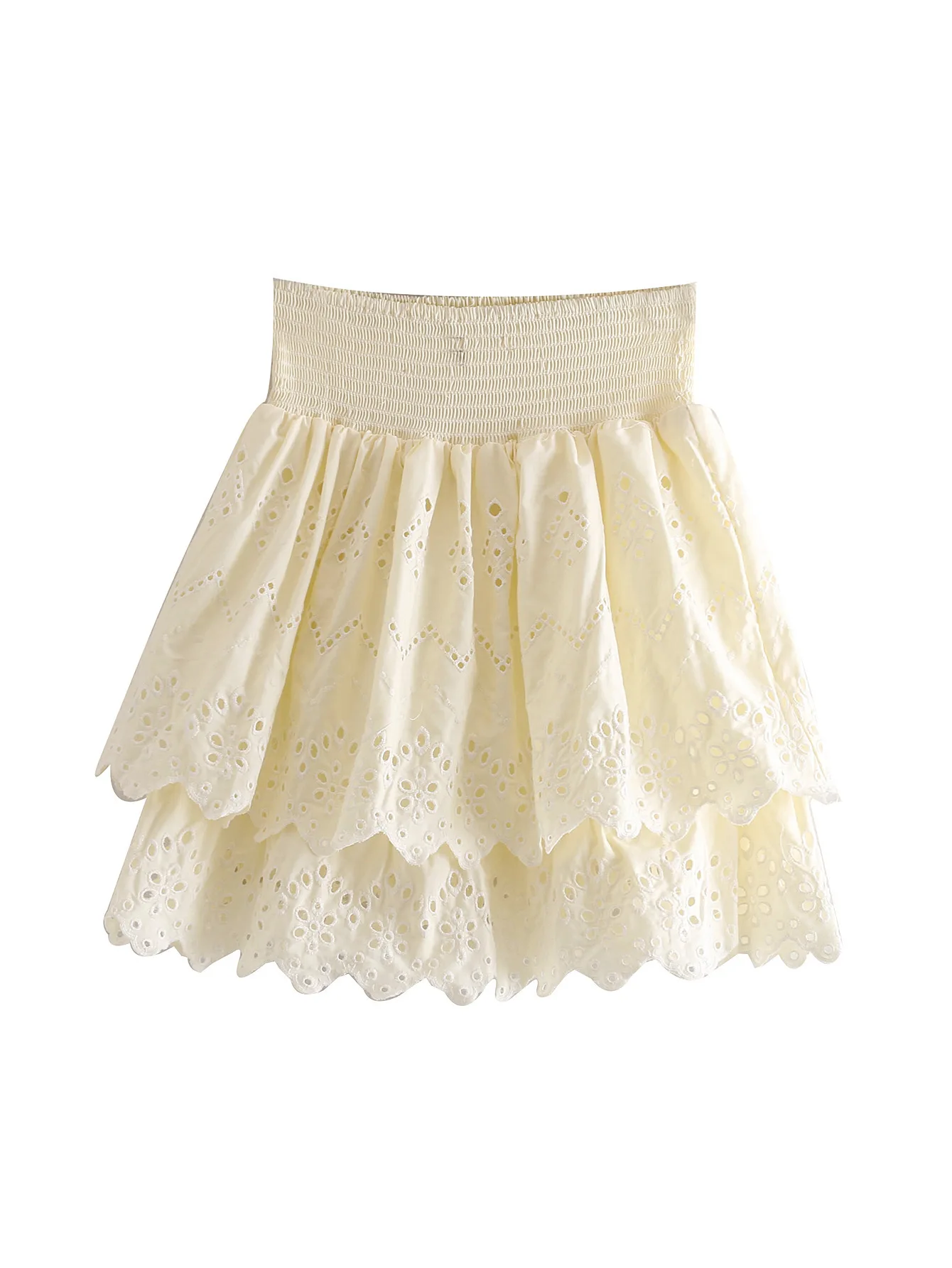 

2019 Western Style Spring And Summer Women's Dress New Style Hollow out Embroidered Skirt