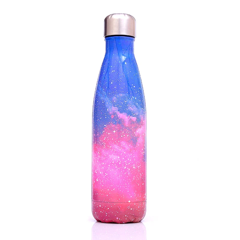 Starry sky Pink 17 унций Двойная Стенка вакуумная изоляция 18/8 нержавеющая сталь бутылка для воды-идеальный Спорт на открытом воздухе Кемпинг Туризм Велоспорт - Цвет: Starry sky Pink