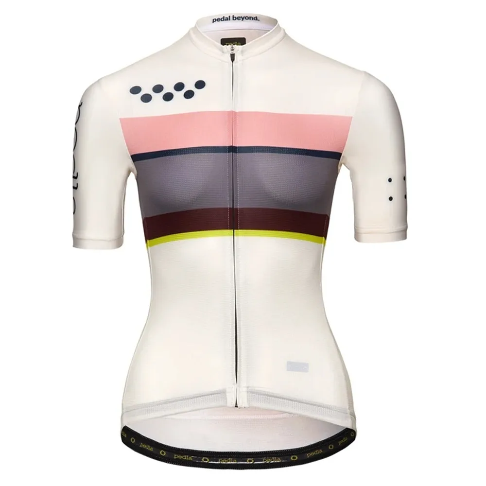 The Pedla Women LunaTECH Cycling Jersey Pink Summer Short Sleeve Mtb Maillot Ciclismo all-day riding comfort Tops