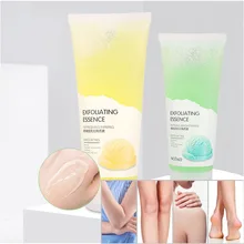 Esfoliante esfrega 220g refrescante corpo de endurecimento limpeza profunda facial clareamento da pele banho sal esfoliante queratinização