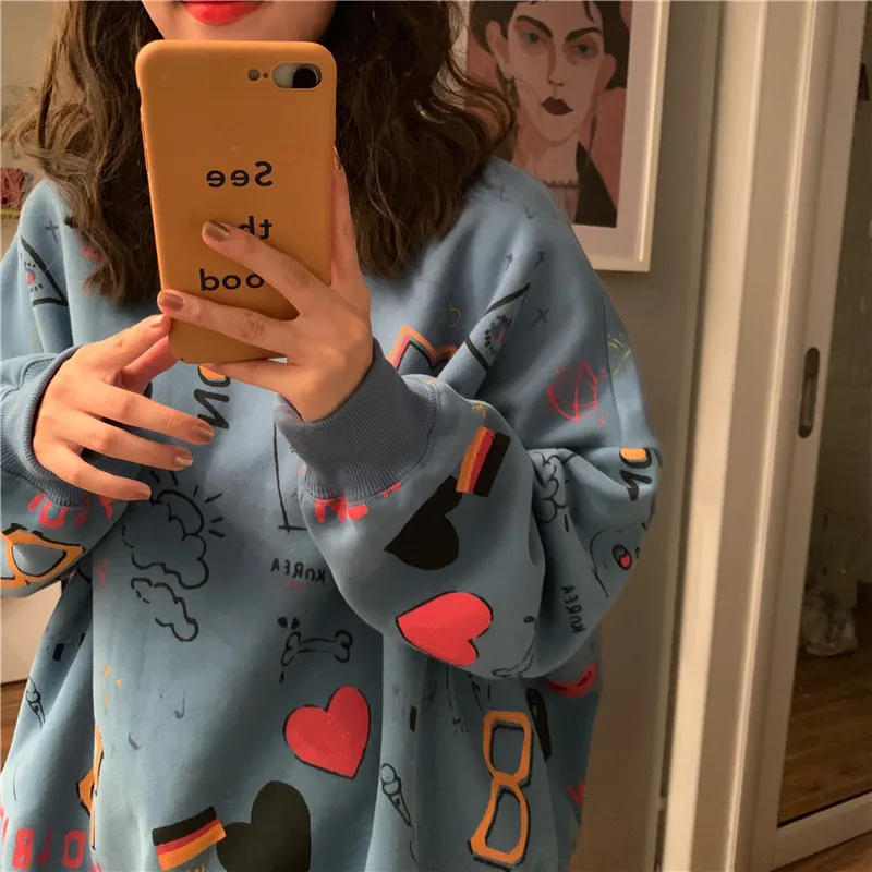 2020 Spring Couple Models Cotton Fashion Hoodies Teen Street Hip Hop Pastel Sweatshirt for men And Women Printing Loose Hoodie