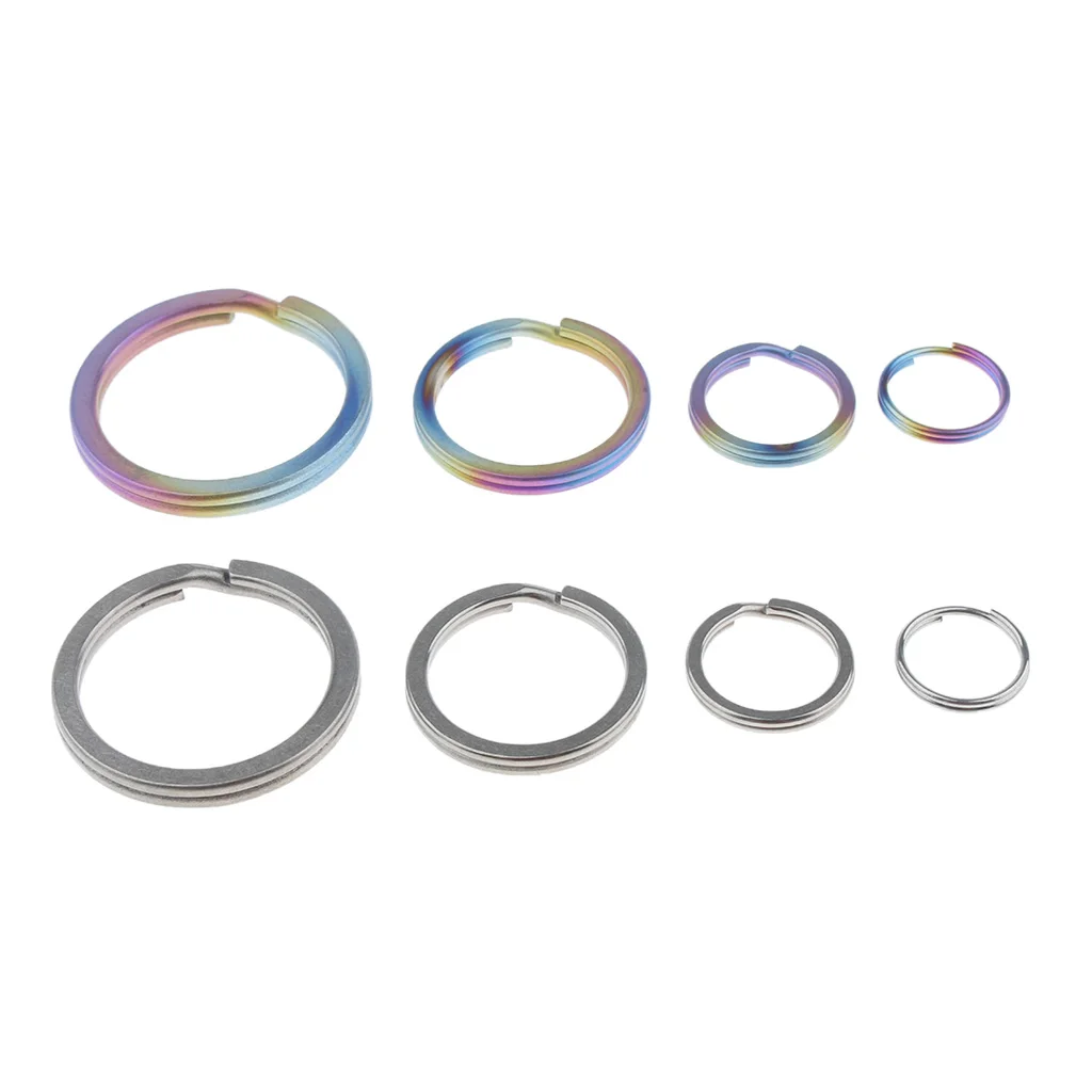 Titanium O Type Key Holder Hook Loop Hoop Pocket Tool Mini Clip Split Key Chain Ring for Camping Hiking Backpack Bag Accessories