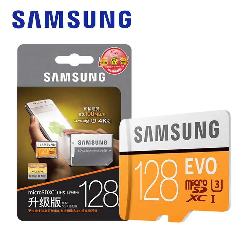 Карта памяти SAMSUNG EVO micro sd 128 ГБ 32 ГБ C10 tarjeta micro sd UHS-1 карта памяти 64 ГБ tf карта памяти cartao de memoria Бесплатная доставка