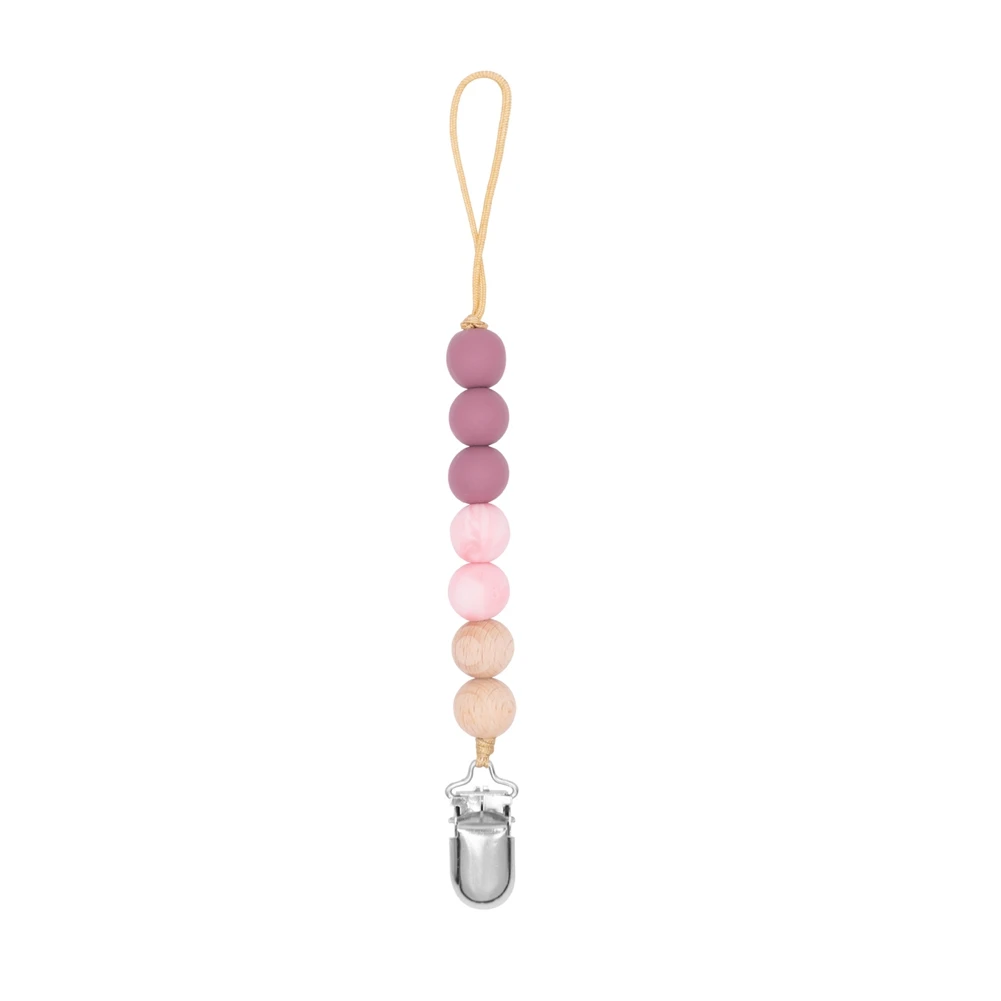 Baby Care Universal Holder Leash For Pacifiers Nipples Clip Chain Infant Child Soother Beaded Wooden Chains Teethers