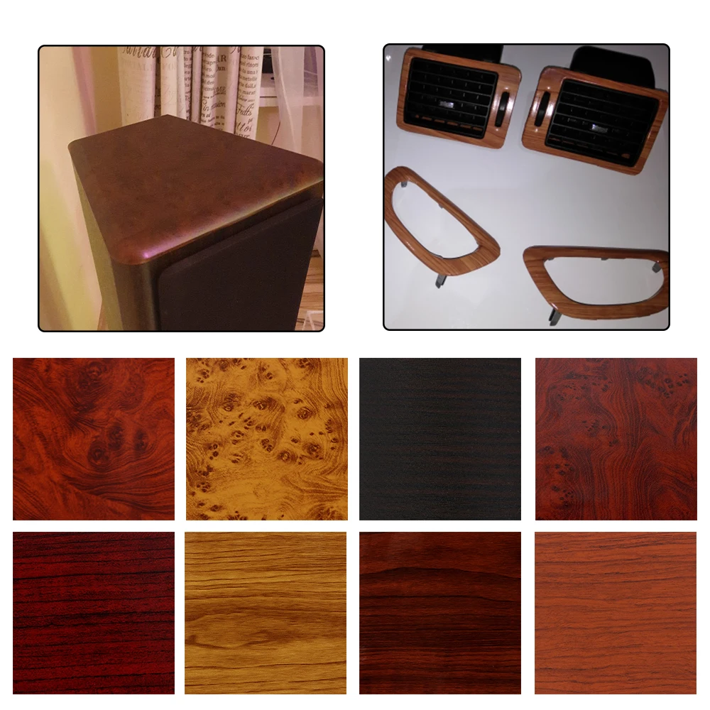 30* 100cm PVC Self Adhesive Wood Grain Textured Car Wrap Film Car Stickers Internal DIY Wood Furniture Film Car Styling