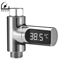 LW-101 display led casa chuveiro de água termômetro fluxo temperatura da água monitor display led shower termômetros