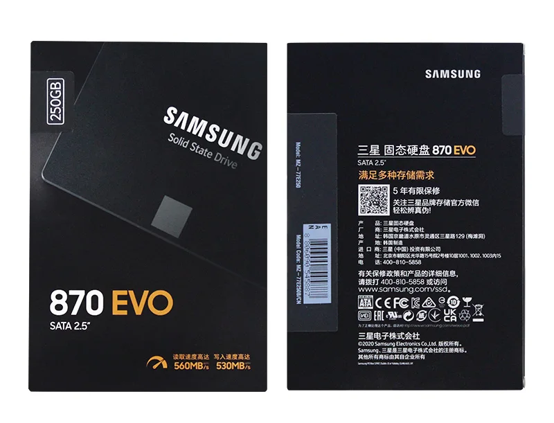 Original SAMSUNG 500GB 1TB Laptop Internal Hard Drive SSD HDD 870 Evo SATA 3 2.5'' Solid State Drive For Desktop PC best internal ssd for gaming