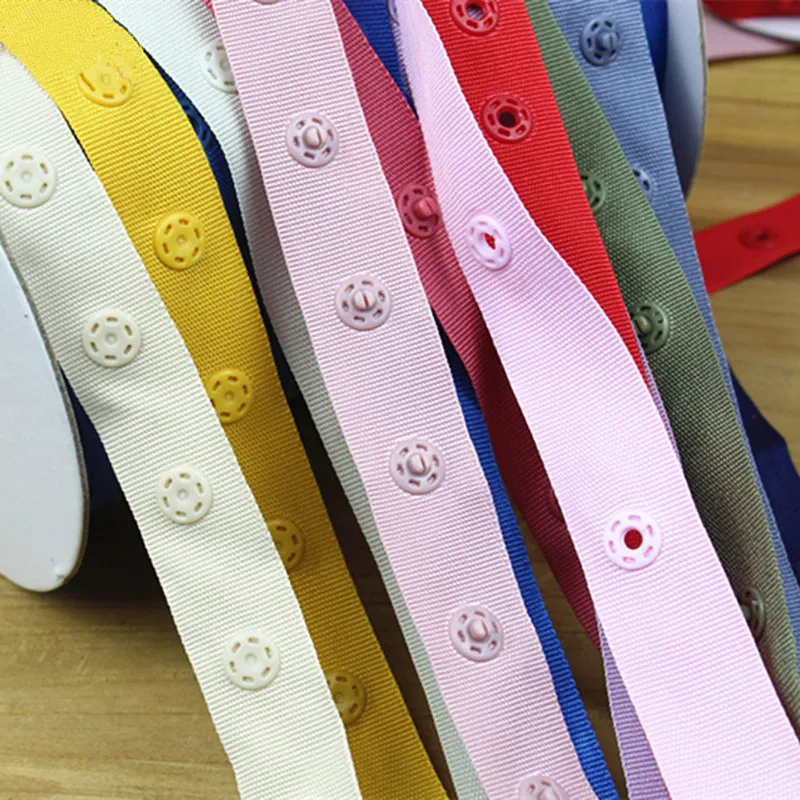 

Resin Snap Buttons Round Plastic Press Stud Fasteners Snaps Belt Buckle for Baby Clothes Polyester Ribbon Garment Accessories 3m