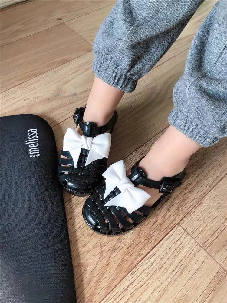 Melissa Children's Sandals 2022 New Summer Girls  Jelly Shoes Roma Breathable Retro Beach Shoes Kids Princess sandals HMI044 children's shoes for sale