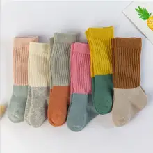 Винтажные популярные цветные носки для мальчиков теплые толстые детские спортивные носки на осень и зиму Детские ботиночки, длинные носки для девочек и мальчиков, рождественский подарок для 0-7 лет