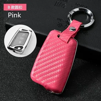 

High quality Car Key Case Cover For Volkswagen VW Polo Golf 7 MK7 Tiguan passat For Skoda Octavia Kodiaq Karoq