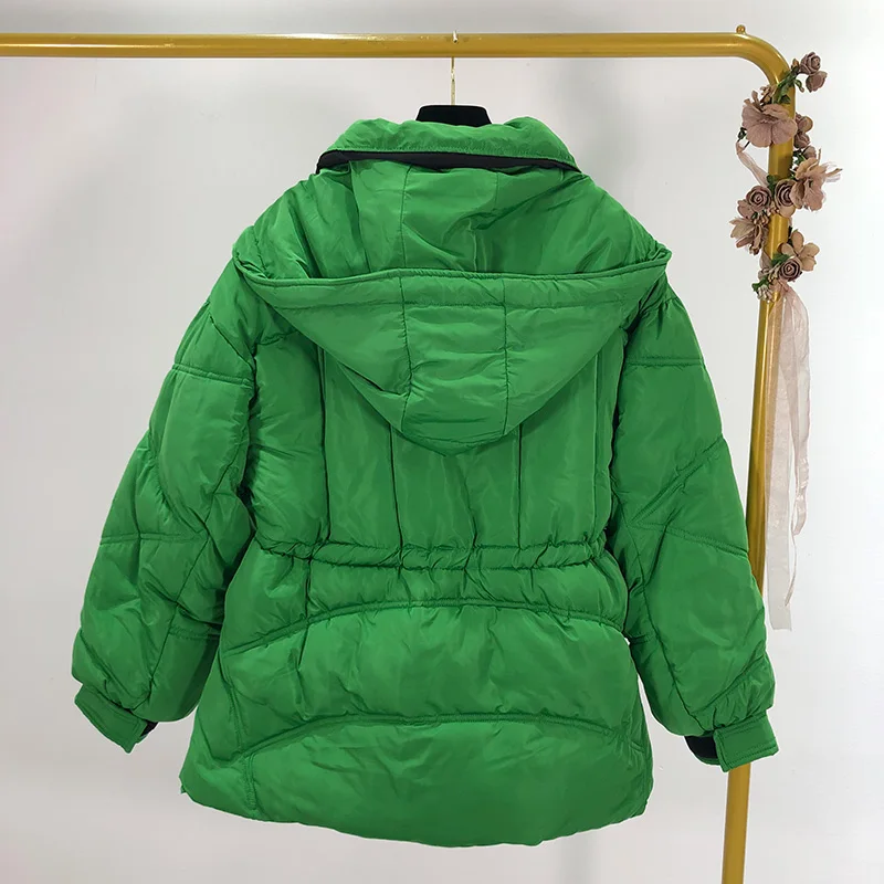 WHITNEY WANG Parkas, зимняя модная уличная одежда, Толстая Теплая стеганая парка, Женское зимнее пальто с капюшоном, верхняя одежда