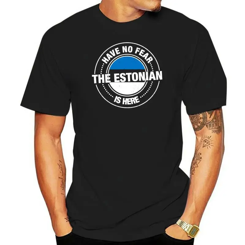 ESTONIAN Estonia Flag T-shirt For Men Short Sleeve Plus Size 100% Cotton Tee |
