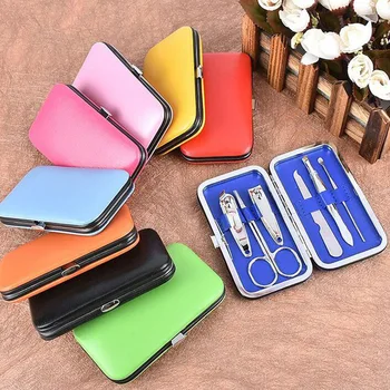 

6 Pcs/set Nail Clipper Kit Scissor Eyelash Tweezer Ear Pick Manicure Sets Party Gifts And Favor For Guest Free Shipping