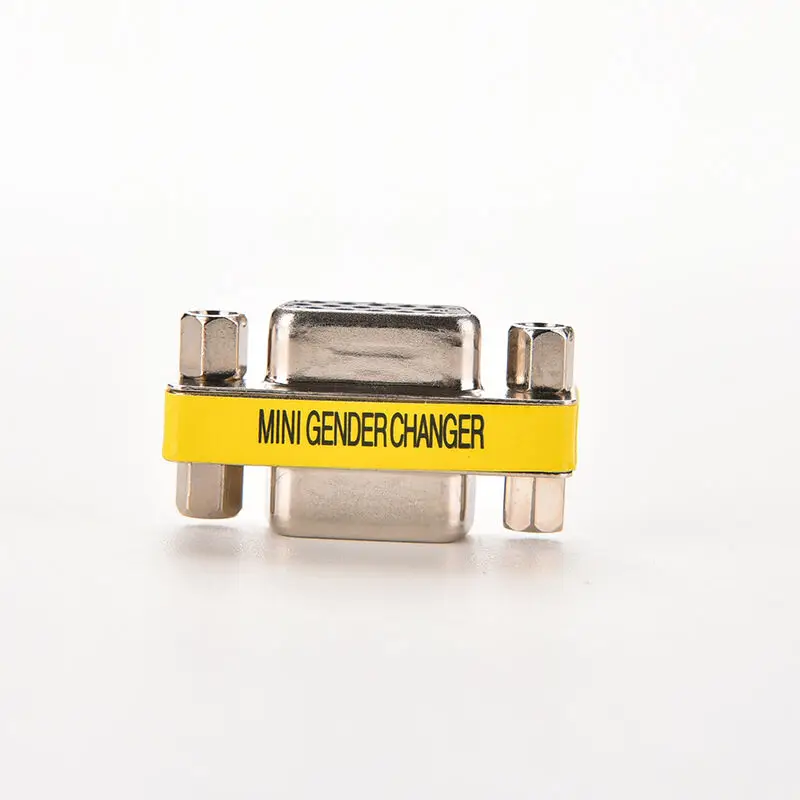 15 pin VGA SVGA Female to Female MINI Gender Changer Adapter Connector F/F Cable Extend Converter