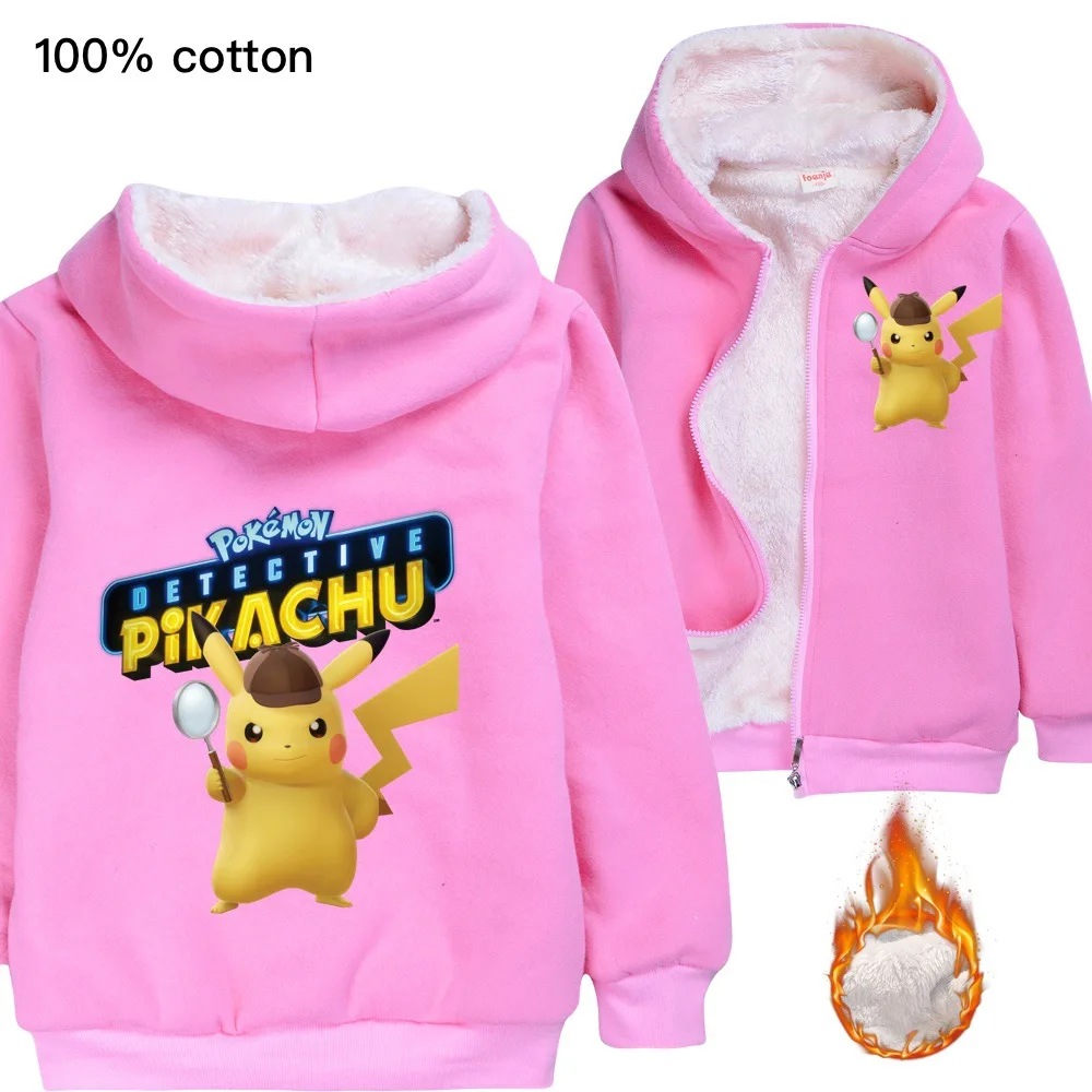 Талисман Pikachu костюм кардиган, толстые полусапожки с молнией и пальто игры "Покемон го", с героями из мультфильма «Покемон»(Эш кечум, поп футболки с принтом Пикачу Детский костюм