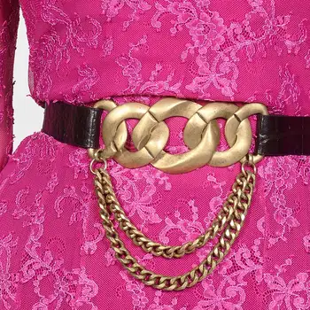 

Vedawas Belts For Women Jewelry Charm Crystal Maxi Buckle Belts Female Romantic Waist Jewelry 2019 Double Eleven Accessories