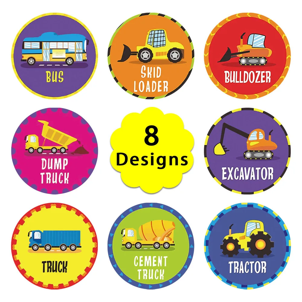 50–500 Stück Belohnungsaufkleber für Kinder, Schulbus, Auto, 8 Designs, Geburtstagsfeier, Autoaufkleber für Studenten, Kinder, LKW, Spielzeugdekoration – Detail 10