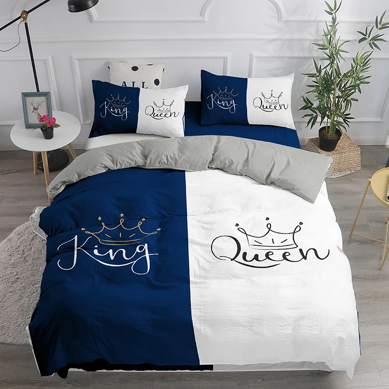 Cute 3D Bedding Set 2/3Pcs Queen King Duvet Cover For 2 People Double Bed Kids Adults Home Textiles Bedclothes | Дом и сад