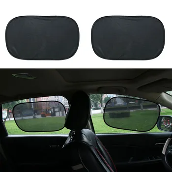 

Hot 2PCS Car Sunshade Shade Cling Sunshade Side Convenient Window Sunscreen Electrostatic Adsorption Sticker 12*20inch