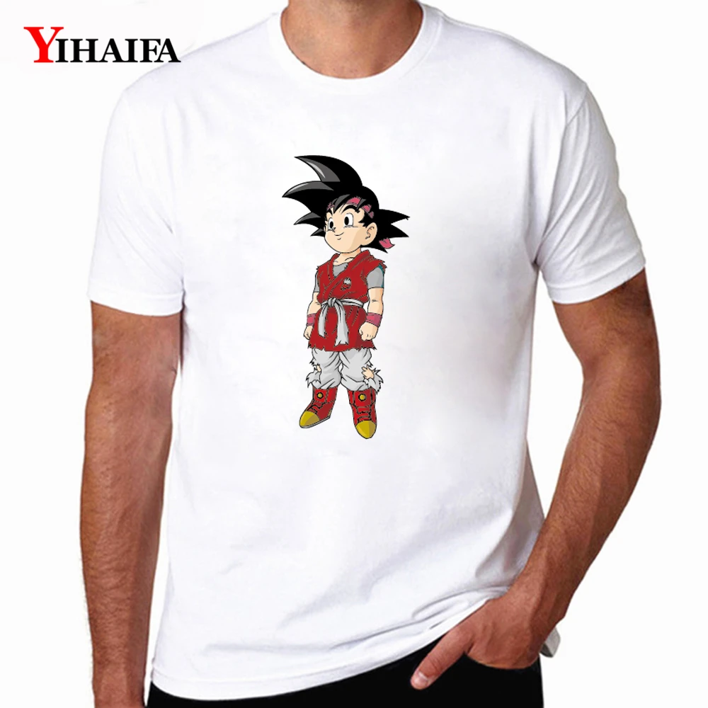 

Casual Men T-Shirt Hip Hop Dragon Ball Goku Graphics Tees Short Sleeve Casual Tops Mens Workout Shirts