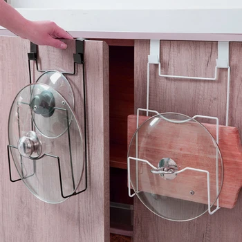 

Pot Lid Cutting Board Organizer Storage Drainboard Lid Shelf Door Hanging Holder Metal Stand Pan Draining Rack Towel Organizer