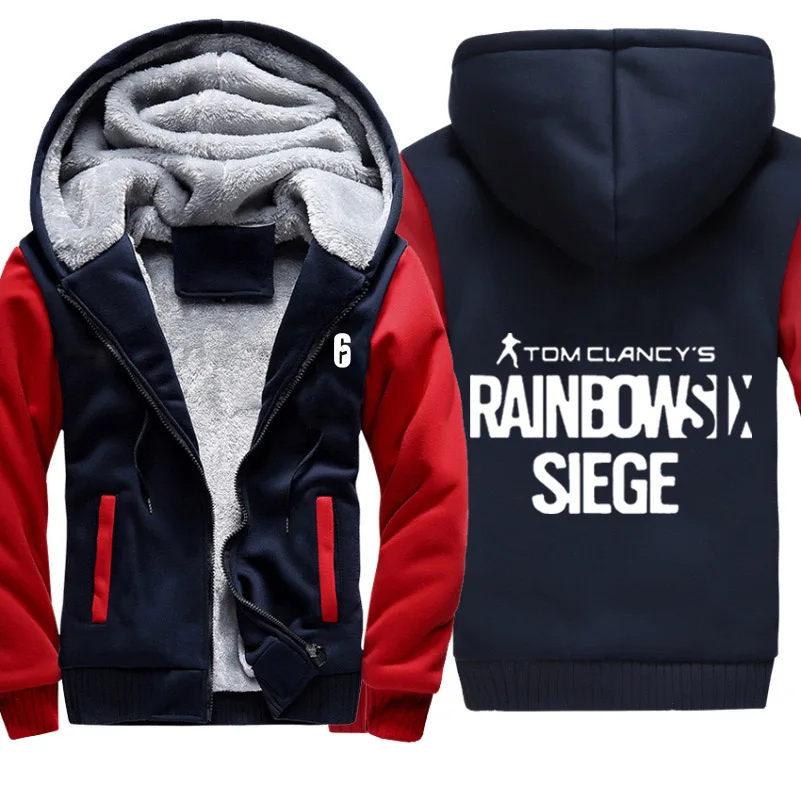 Rainbow Six Siege камуфляжная куртка мужская Толстовка Зимняя куртка Высококачественная теплая утепленная флисовая толстовка на молнии пальто плюс размер - Цвет: 811