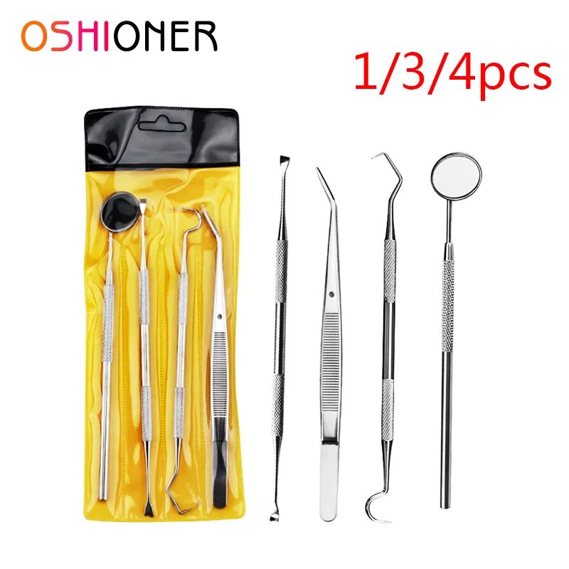 OSHIONER 4 шт. стоматологическое зеркало из нержавеющей стали набор