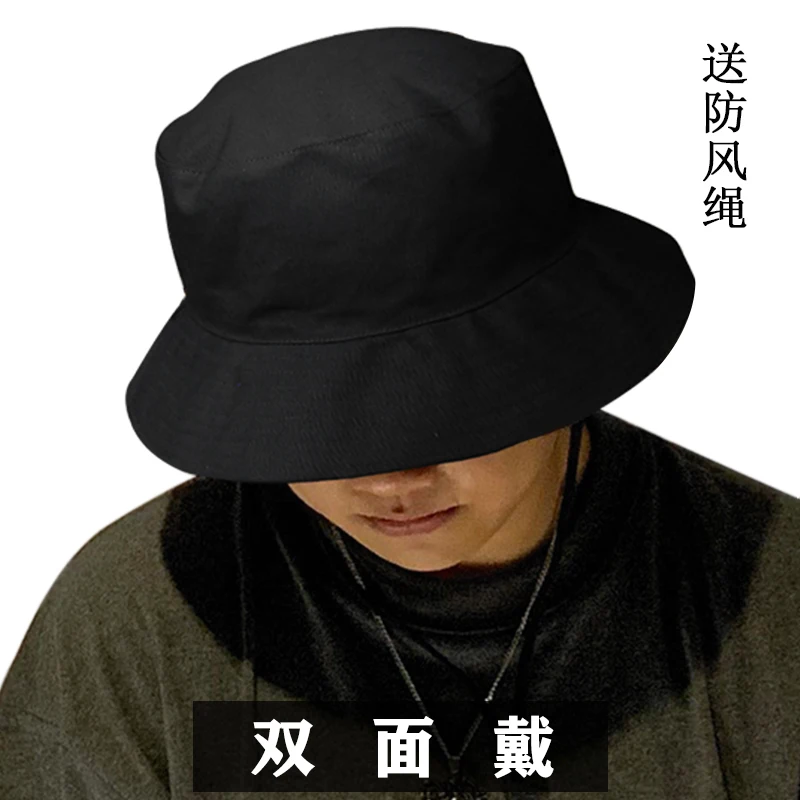 Bucket Hats Mens Cotton Hat Big Size Bucket Hats Plus Size Man Hat Large Head Outdoor Panama Caps Cotton Fisherman Hats 56-59cm 59-64cm