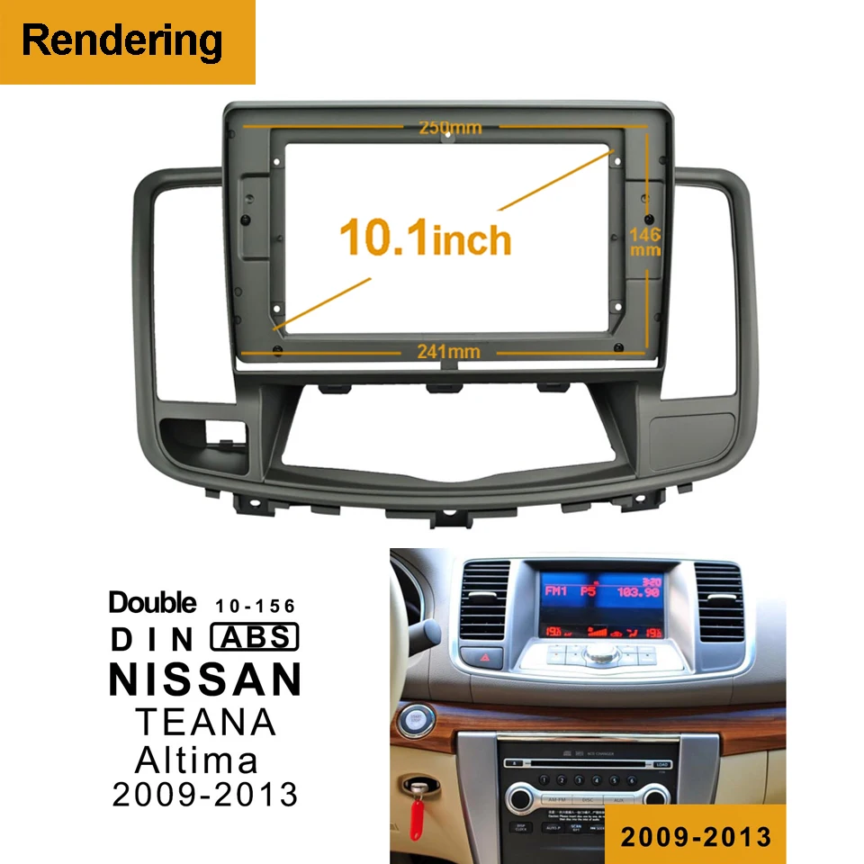 

2din 1Din Car DVD Frame Audio Fitting Adaptor Dash Trim Facia Panel 10.1inch For NISSAN TEANA Altima 2009-2013 Radio Player