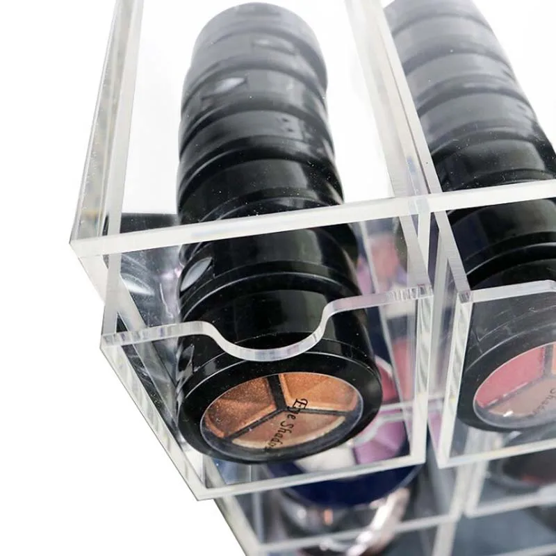 Акриловая домашняя настольная прозрачная коробка для макияжа, органайзер, пластиковые акриловые ящики для макияжа, косметичка