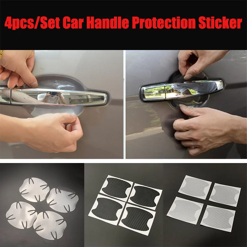4pcs Car Door Handle Bowl Protector Sticker for SsangYong Actyon Turismo Rodius Rexton Korando Kyron Musso Sports XLV Tivolan | Автомобили