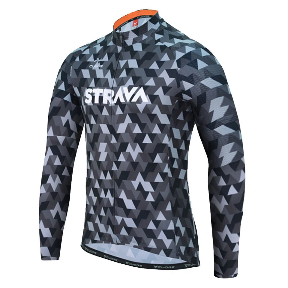 6 STRAVA Осенние Топы для велоспорта, Джерси с длинным рукавом для MTB велосипеда, одежда для велоспорта, рубашки, Весенняя велосипедная спортивная одежда, одежда для велоспорта - Цвет: 6