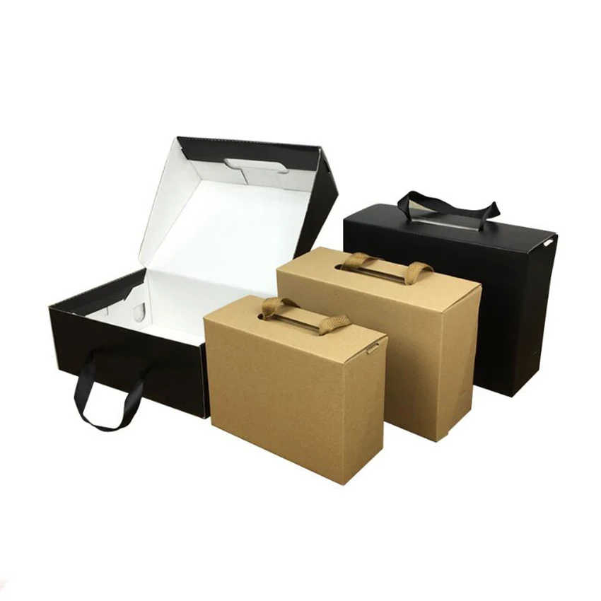 10 штук без логотипа/пользовательская печать логотипа Evaginable бумажная упаковочная коробка Подарочная коробка для одежды/обуви прямоугольная подарочная коробка