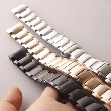 

Solid Stainless Steel Watchband Wrist Strap 22mm for AR1452 Butterfly Buckle Men Metal Watch Accessories Bracelet Curved end new