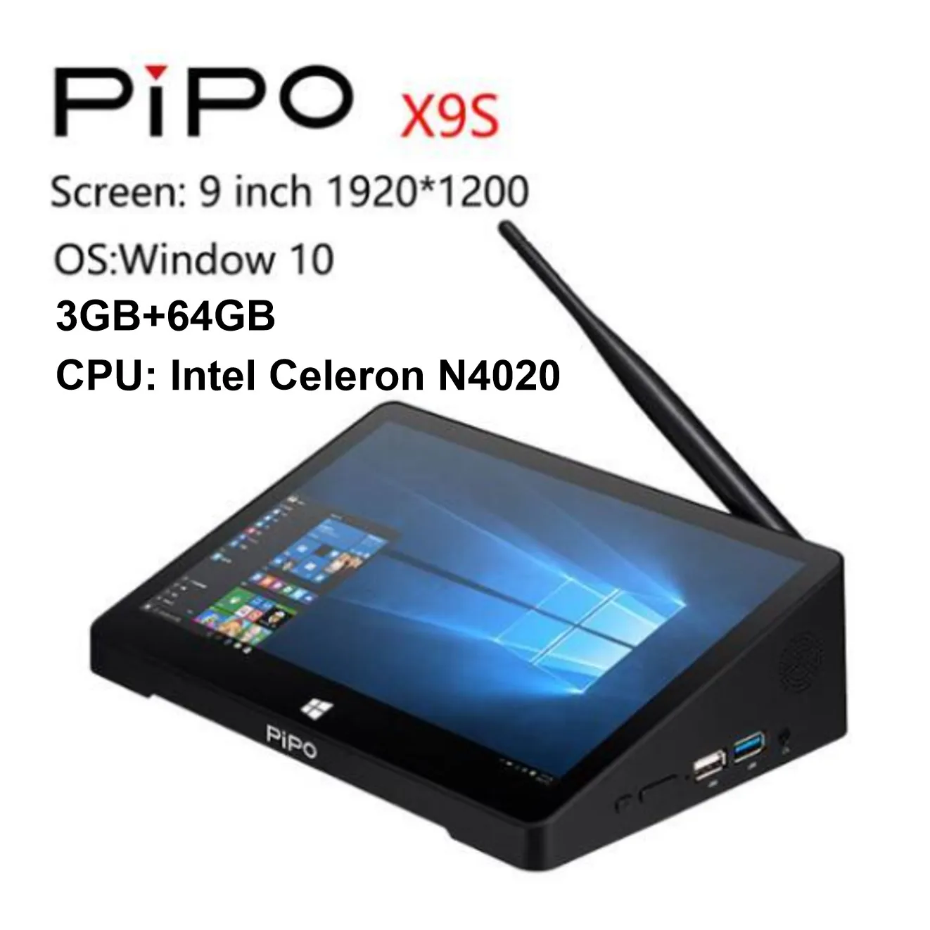 Мини-ПК Pipo X9S ОС Windows 10 умная ТВ-приставка потоковый медиаплеер 9-дюймовый планшет