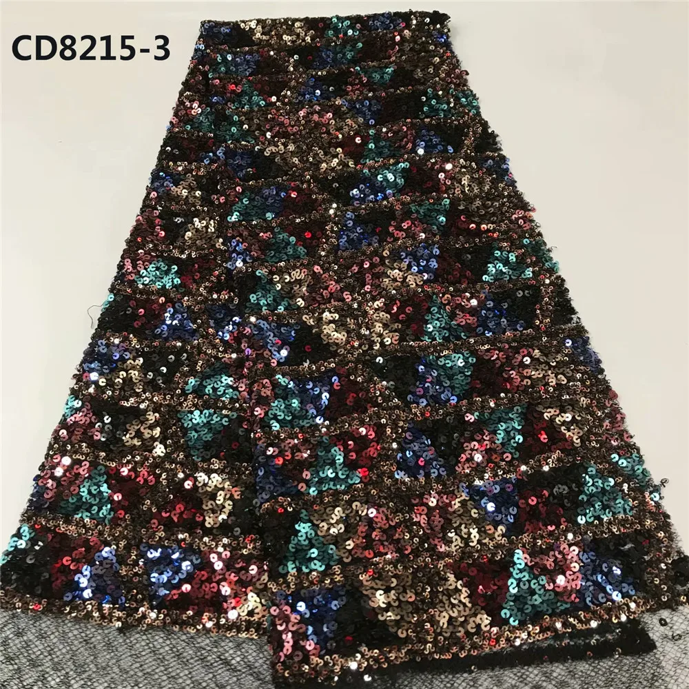 CD8215 Свадебная вышивка кружевная ткань 3D дизайн блестки кружевная ткань для Рождества - Цвет: 3