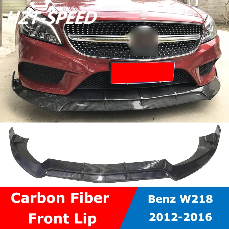 W218 B Стиль углеродного волокна передний бампер спойлер диффузор для Benz CLS320 CLS350 CLS400 2012