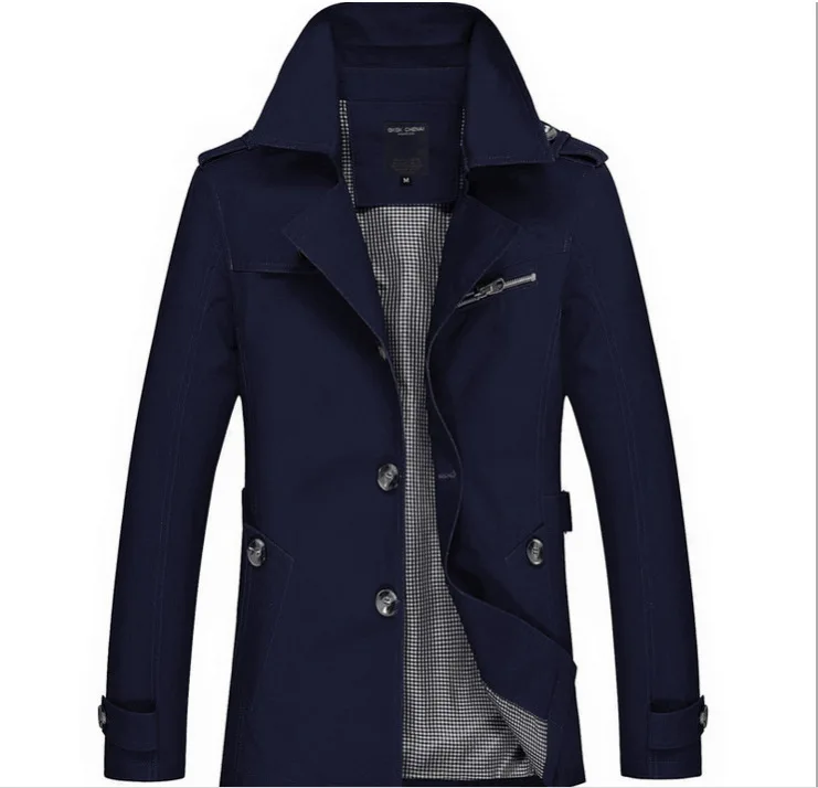 

AliExpress 2017 Spring And Autumn New Style MEN'S Trench Coat Men's Large Size Pure Cotton Washing Jacket Men'S Wear Fashion Top