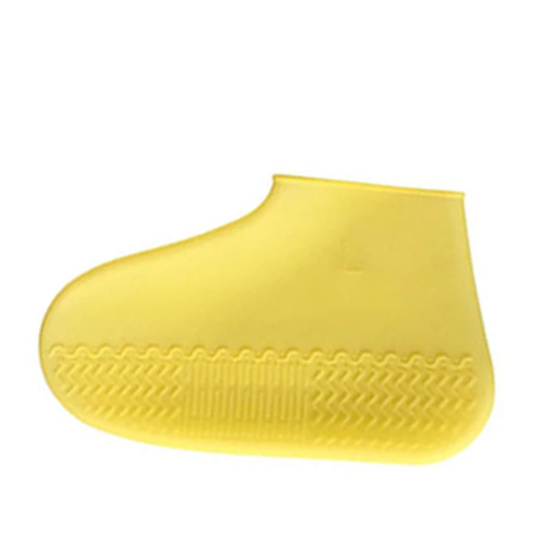 1 пара Противоскользящих водонепроницаемых складных резиновых чехлов для обуви S/M/L, многоразовые принадлежности для спорта на открытом воздухе, кемпинга - Цвет: yellow