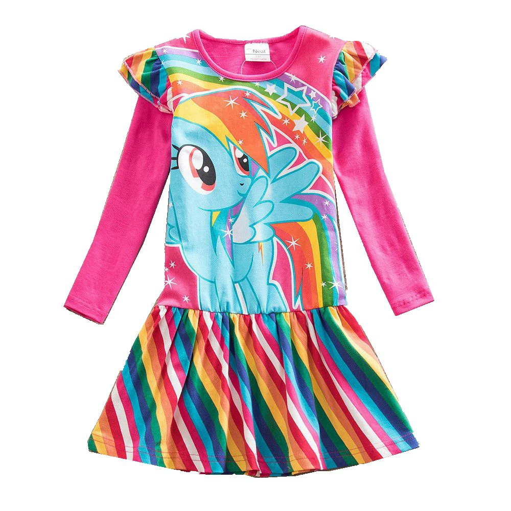 

A Generation of Fat Retail Pony/My Little Foreign Trade Children's Clothing Wholesale Girls Long Sleeve Dress LH6010